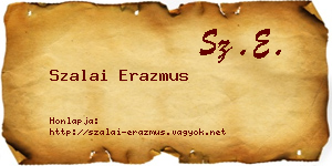Szalai Erazmus névjegykártya